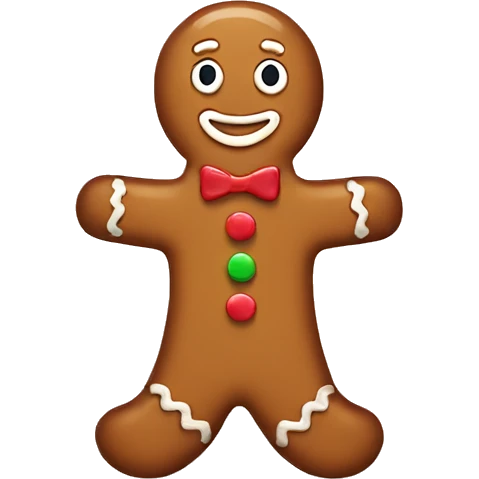 Gingerbread man emoji
