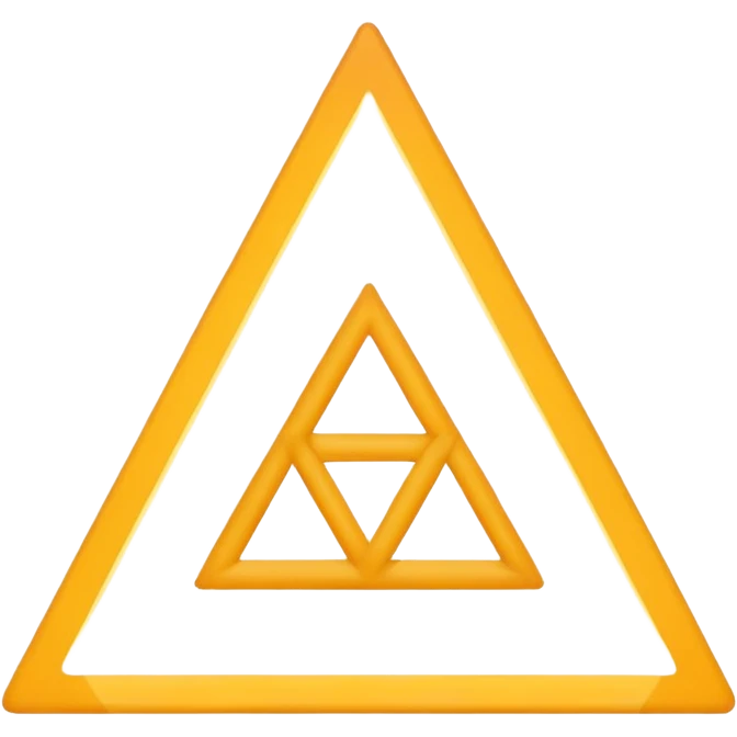 iOS style emoji, minimal summoning symbol, three dots triangle emoji