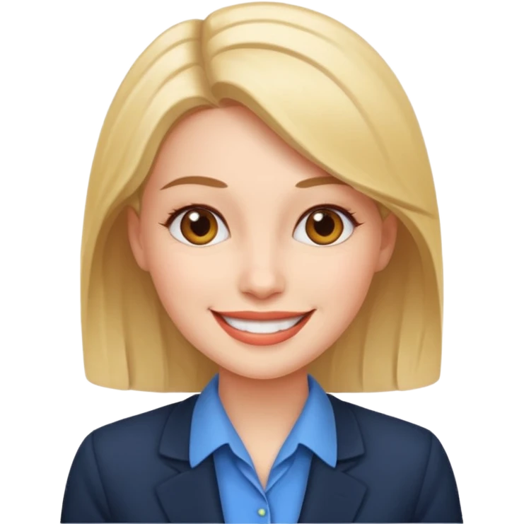 woman with office look emoji