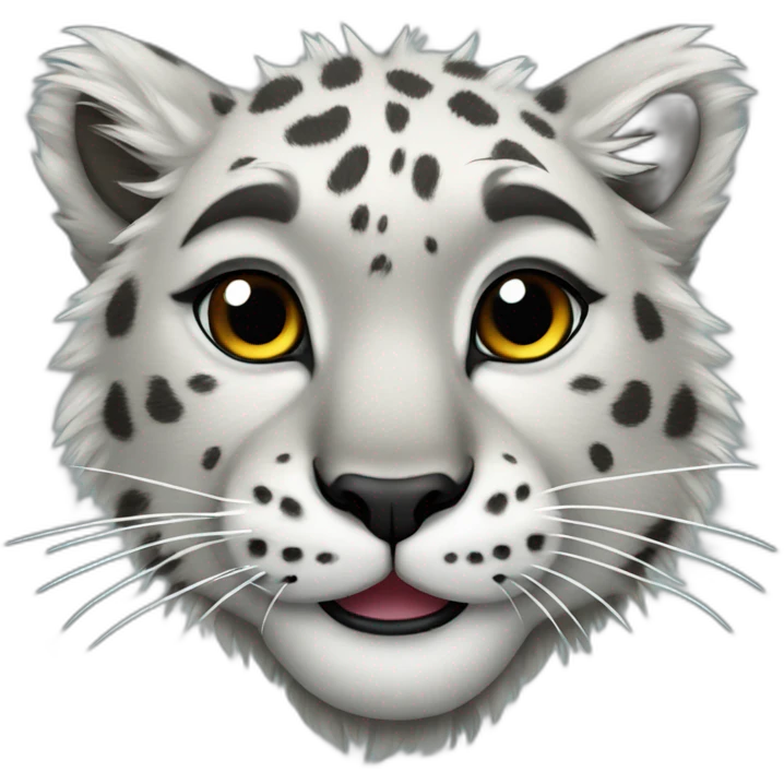winking snow leopard emoji