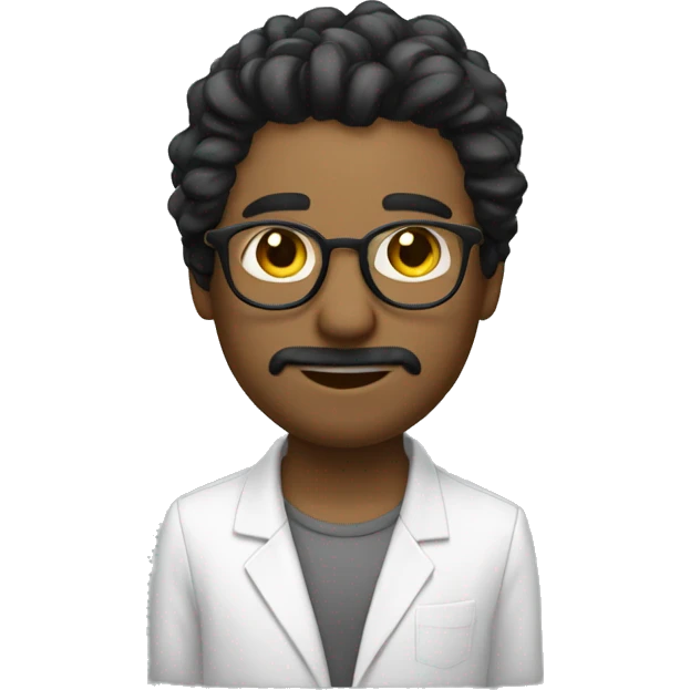 Person hair is balckHis hair is long and down, not very long, and he wears glasses  and he is white and he wird glaces and There is a box on the left emoji