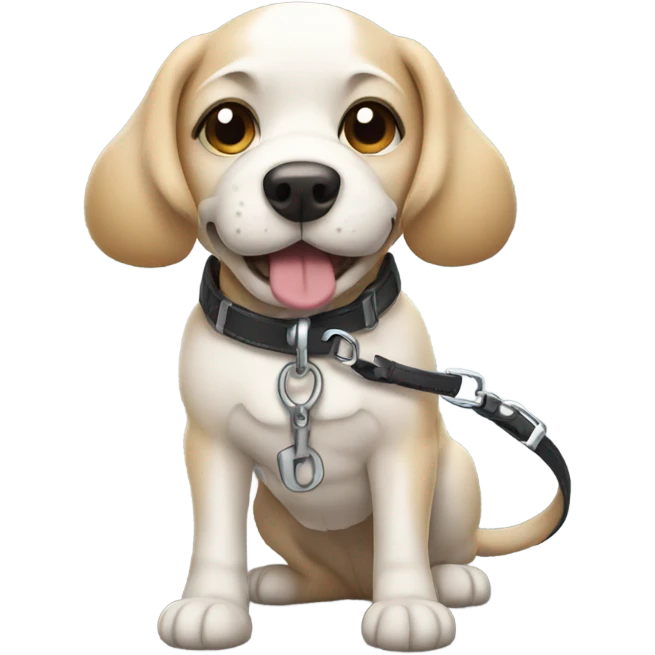 Dog with leash emoji