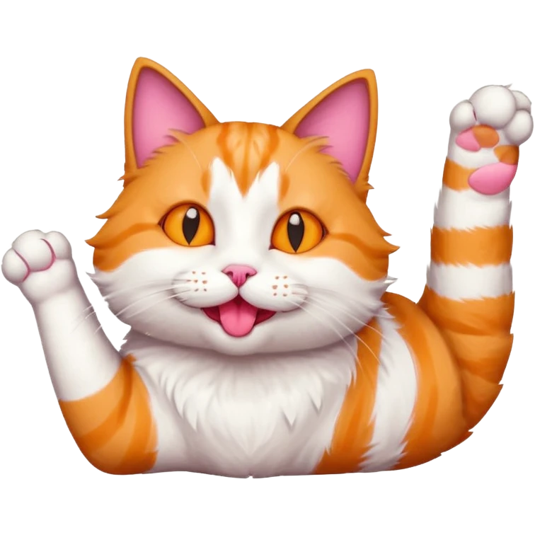cat stretching emoji