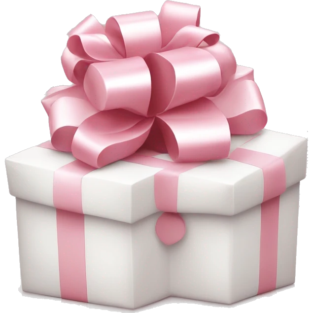 Light pink Christmas gifts under a white Christmas tree  emoji