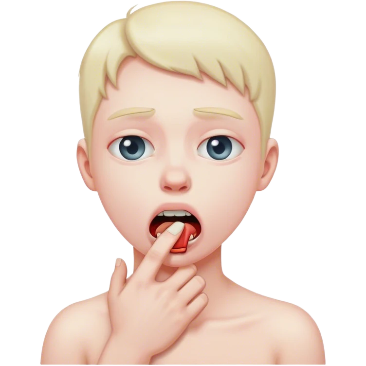 a person chocking themselves emoji