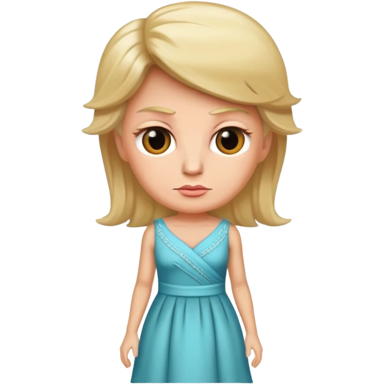 Donald Trump wearing a dress emoji