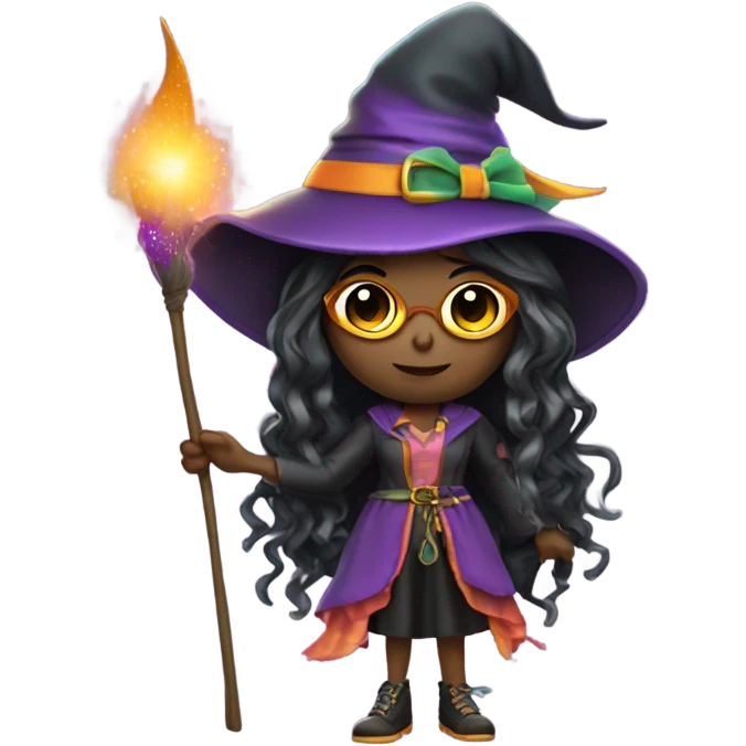 a girly witch wearing sunglasses emoji