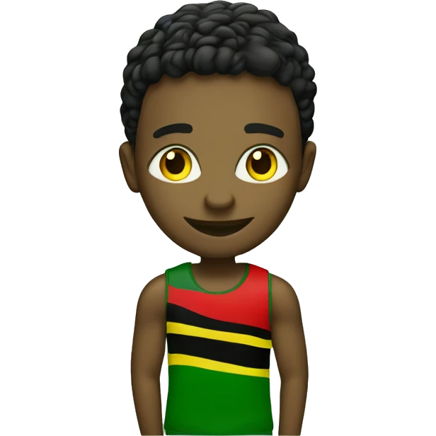 The number 100% in Jamaican colors red black and green  emoji