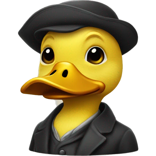 Yellow debugging duck sherlock holmes emoji
