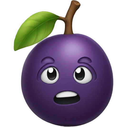 3D Plum  emoji