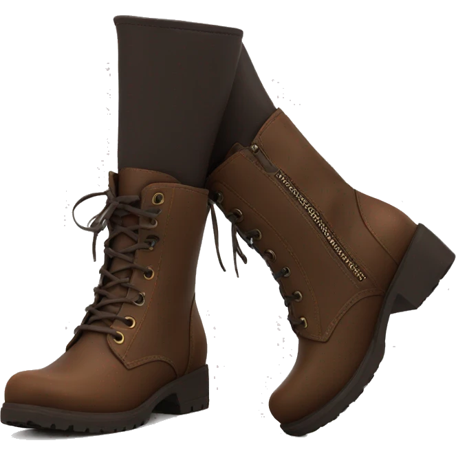 ankle boots brown emoji