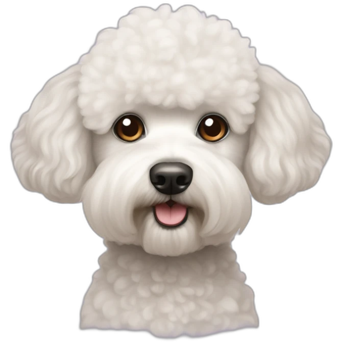 Poodle and Bichon Frise mix emoji