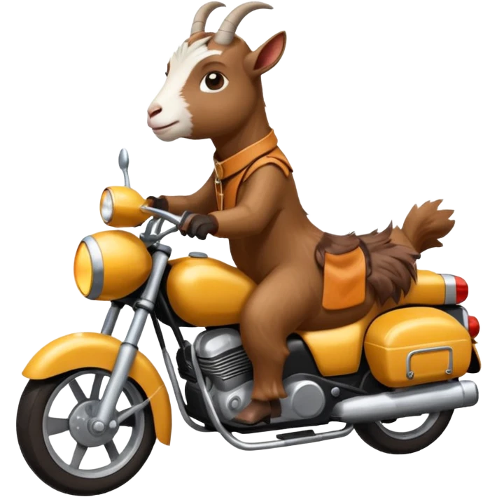 Goat on motorbike emoji