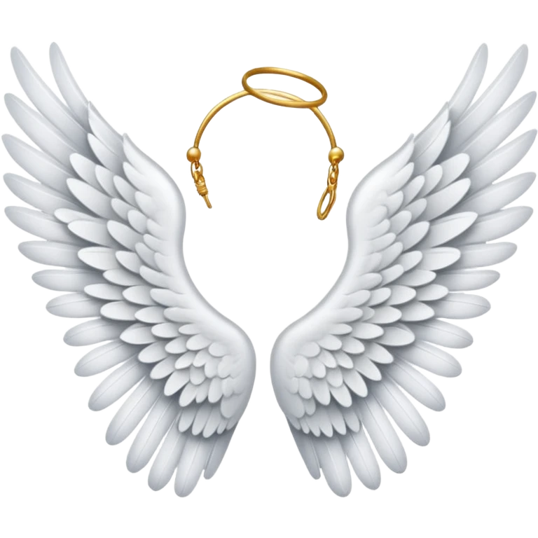 white lace angel wing emoji