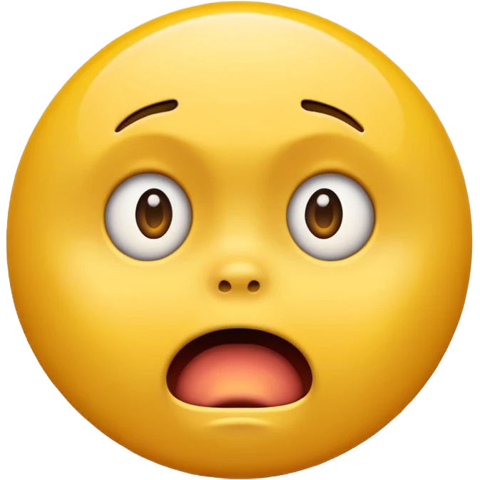jaw dropped yellow circle style looks shocked emoji