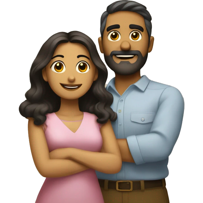 pareja de rubio y morena emoji