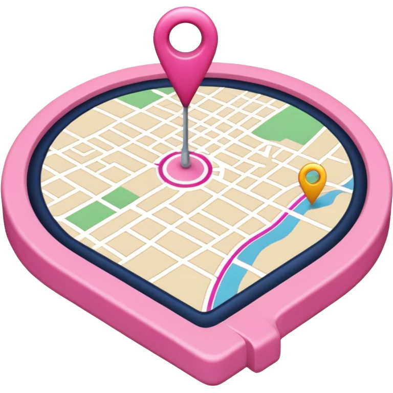 mix pink of a big gps map of the lines emoji