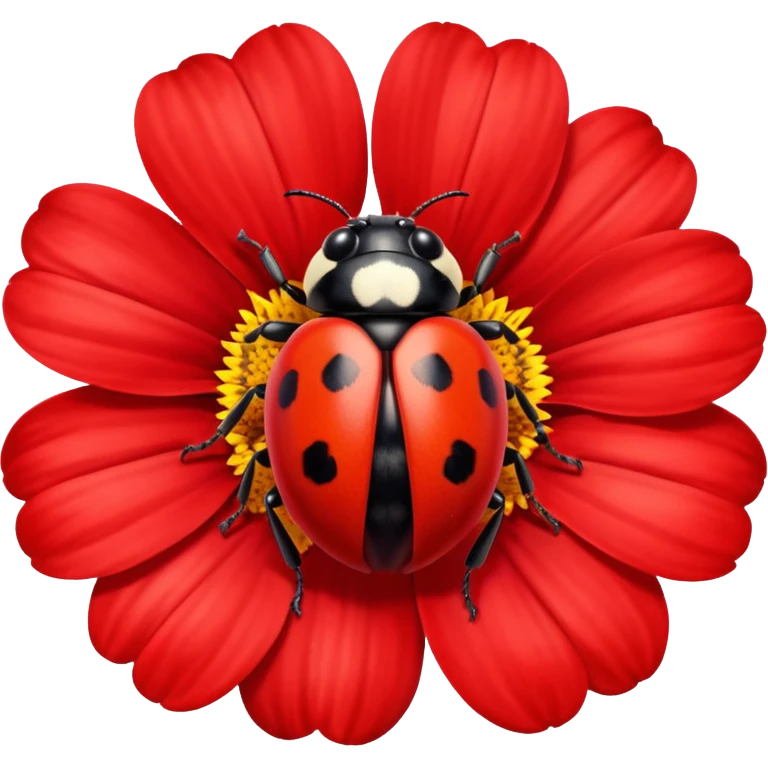 ladybird on flower emoji