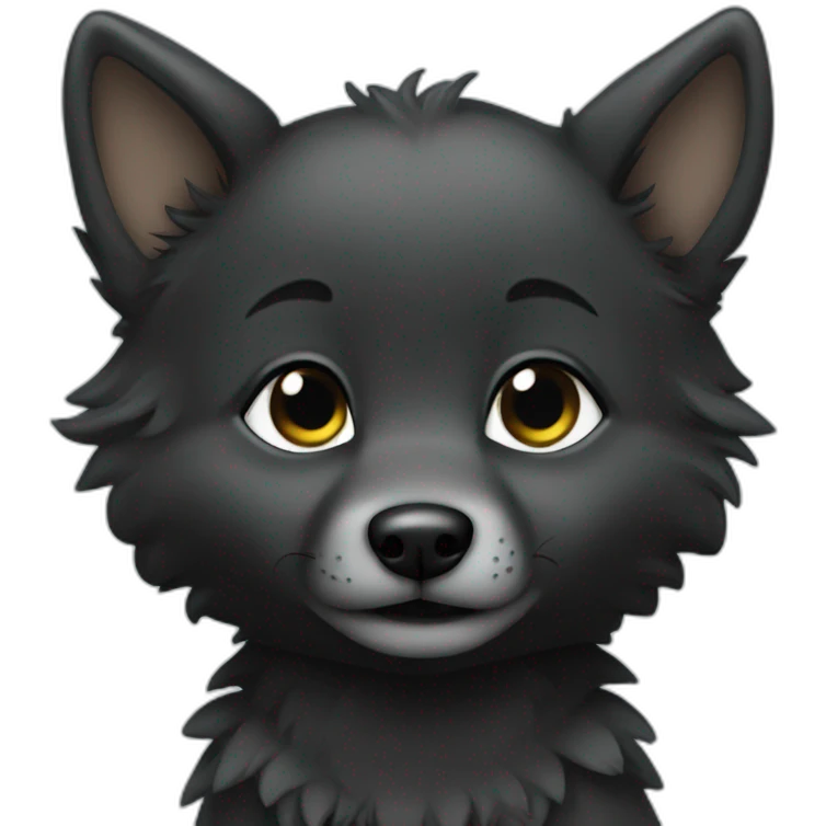 baby black Wolf emoji
