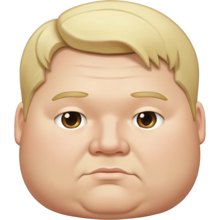 Overweight, white male blonde ￼ emoji