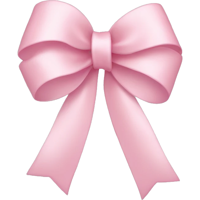 light pink ribbon bow emoji