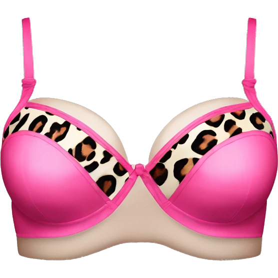 pink leopard print bra emoji
