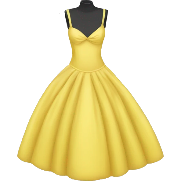 Yellow prom dress emoji