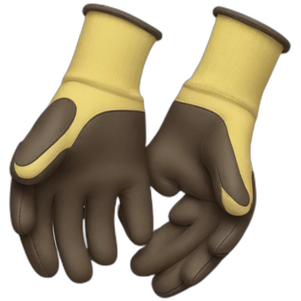 one hand putting glove on another hand  emoji