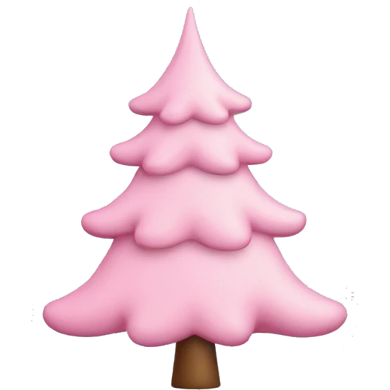 Pastell pink asthetic clean Christmas tree emoji