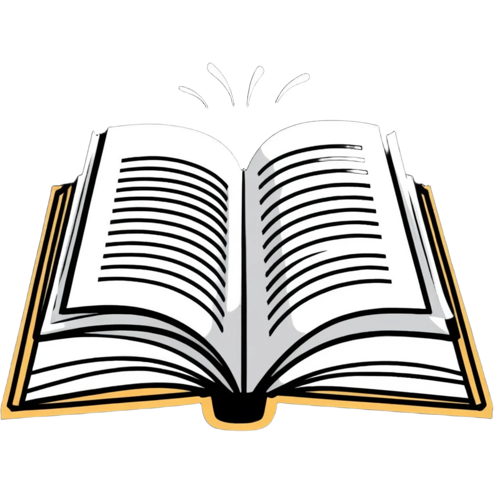 An open book with pages flipping emoji