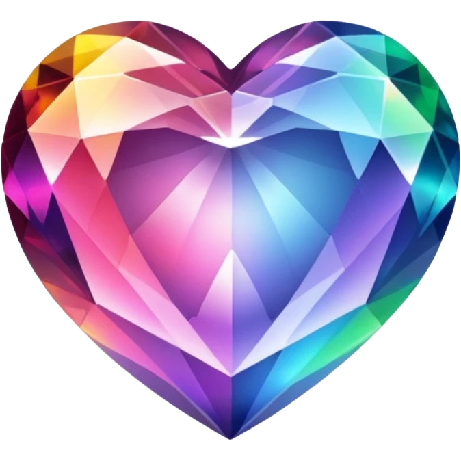 colorful crystal heart emoji