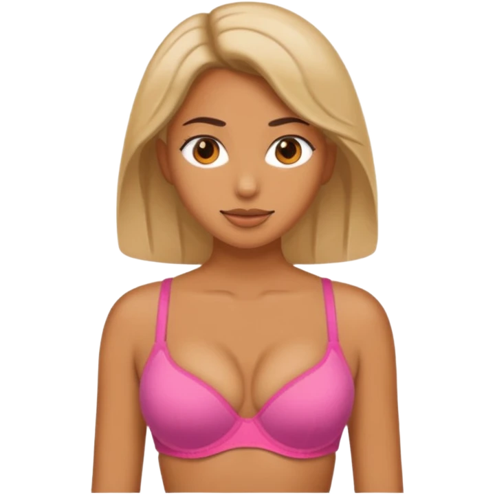 Hot face with bra emoji