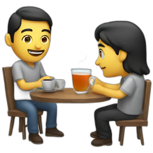 programmer having an argentinian mate tea drink emoji