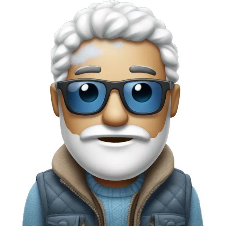 frosty with sunglasses and vest. freckles emoji