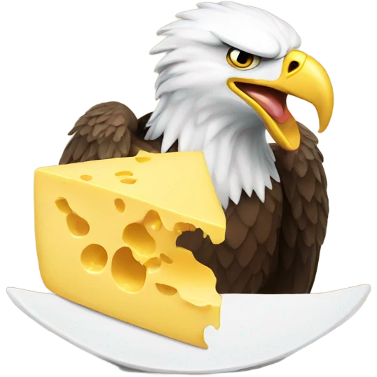 Eagle eating cheese emoji