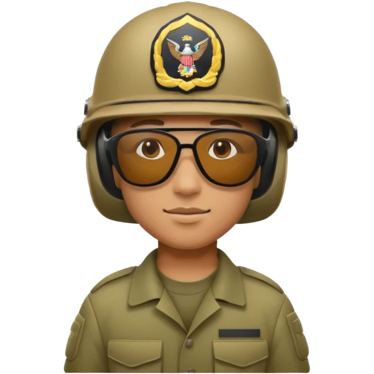 soldier with sunglasses emoji