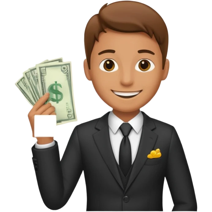 Yakuza holding money emoji