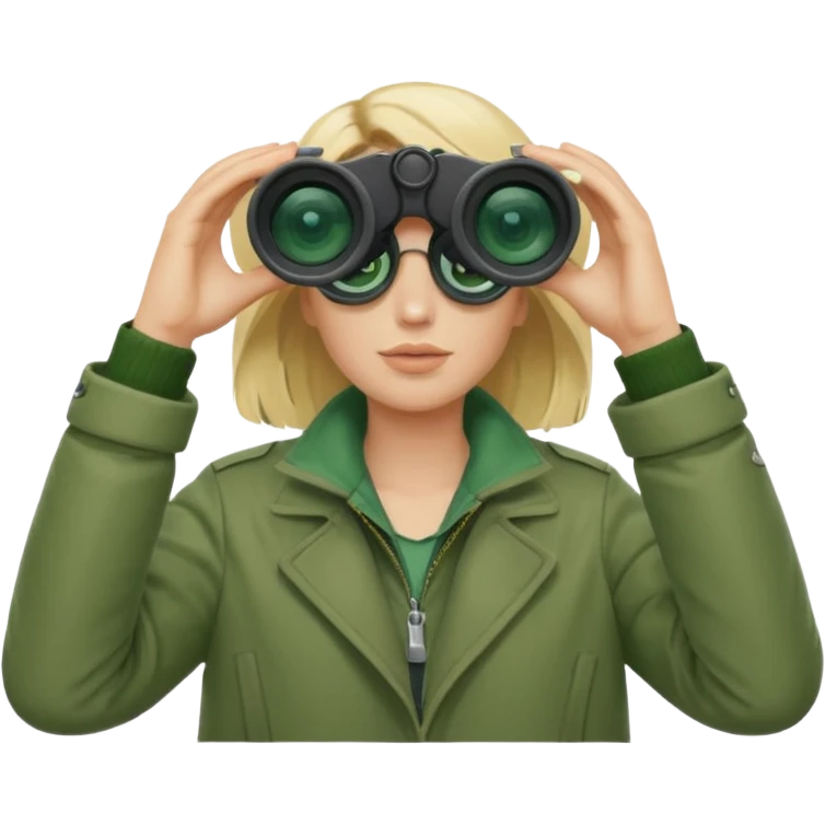 person looking through binocolars emoji