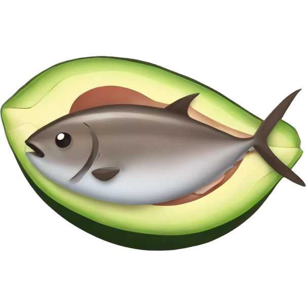 Tuna with avocado emoji