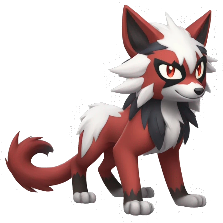 Litten-Zoroark-Lycanroc full body emoji