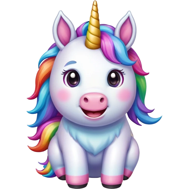 A pooping unicorn emoji