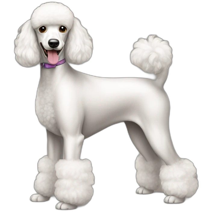 Dog Standart Poodle full body emoji