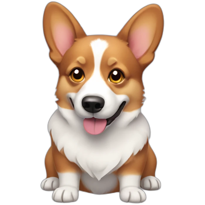 tricolor funnyt corgi emoji