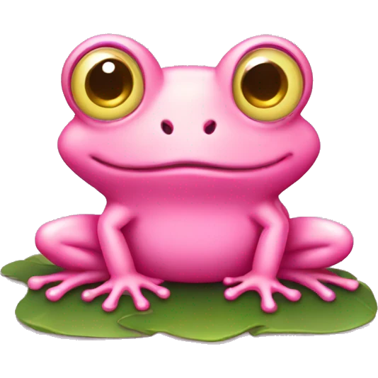 Cute pink frog emoji