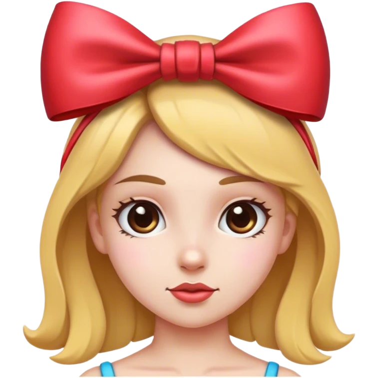 Bow on a girl head emoji