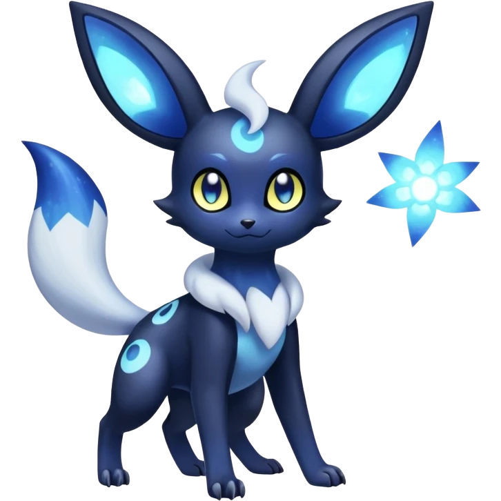Nebulae Noibat-Meowstic-Umbreon-Fakémon-hybrid-creature (full body)  emoji