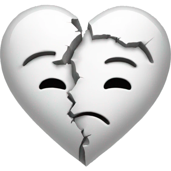 White broken heart emoji