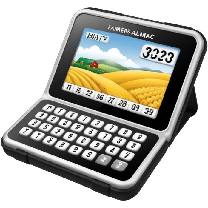 portable electronic Farmers' Almanac emoji