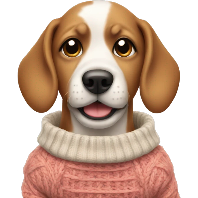 Cute Dog wearing a sweater emoji
