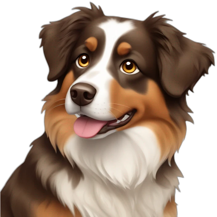 brown and tan australian shepherd emoji